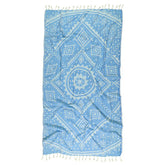 Serviette de hammam terre bleu